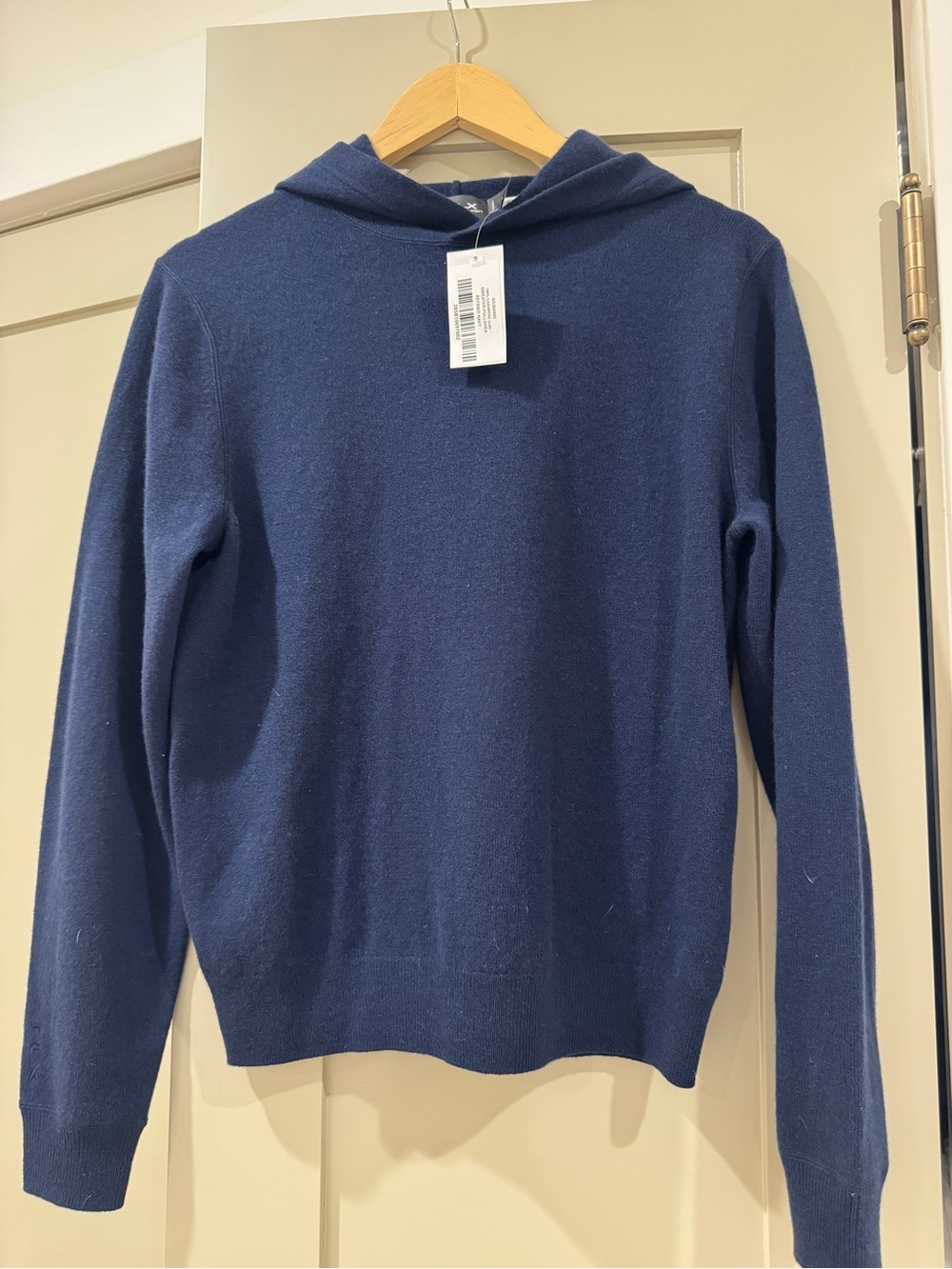 RLX Ralph Lauren Women's Navy Hooded Cashmere Blend Sweater